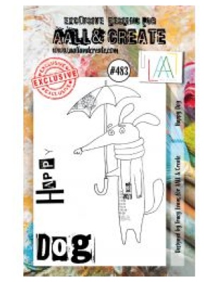 Aall & Create – tampon clear Happy Dog – #483