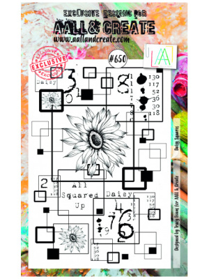 Aall & Create – tampon clear DAISY SQUARES – #650