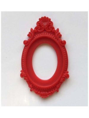 Ephéméria – Cadre baroque en résine rouge
