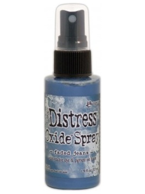Tim Holtz Distress oxide spray faded jeans