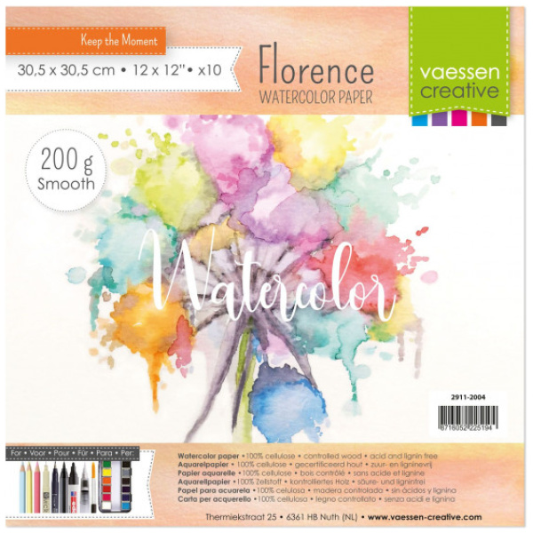 Papier Aquarelle 300g/m² - 60 Feuilles 12,7x17,8cm - 100% Coton