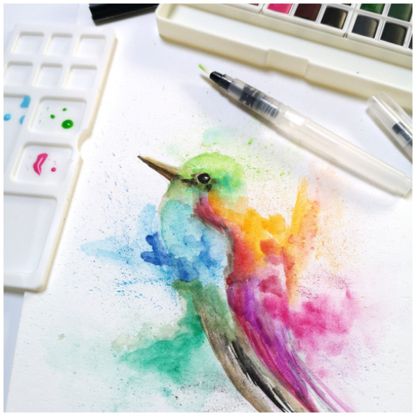 papier aquarelle 300 g lisse blanc 30.5 x 30.5 cm - à l'unité – Image 2