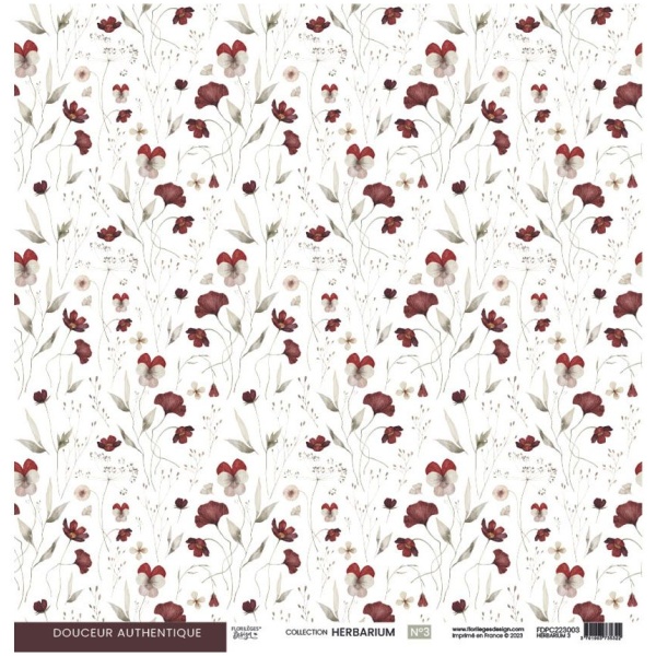 Papiers Calque Design Multicolore Florilèges - 10x30,5cm Pour Scrapbooking