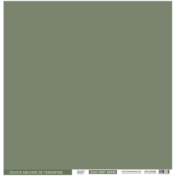 Florilèges Design - Papier uni DUO VERT SAPIN – Image 3