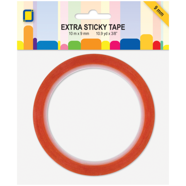 JeJe Produkt - Ruban adhésif double face extra fort 9 mm - rouleau 10 mètres
