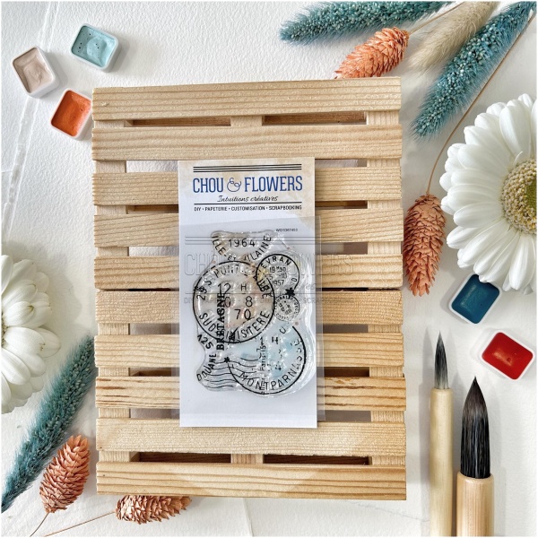 Chou & Flowers - Tampon clear FOND TIMBRE - SOUVENIRS D'ÉTÉ
