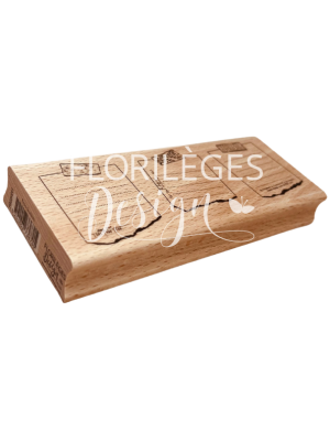 Florilèges Design – Tampon Bois CARNET NATURE  – TROIS FEUILLETS
