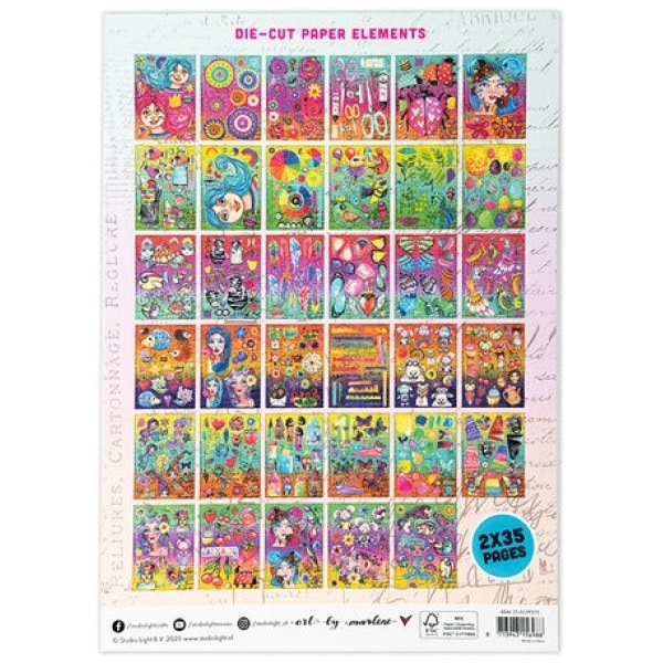 Studio Light - Art By Marlene - Bloc de papiers A4 70 pages Die-cuts PAPER ELEMENTS - ABM-25-DCPP275 – Image 7