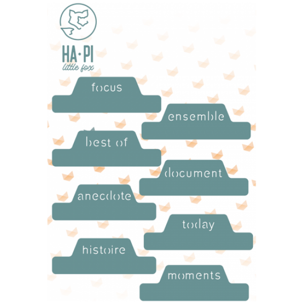Ha.Pi Little Fox - Matrices de découpe BANDE ORIGINALE, FACE A - ONGLETS FACE A