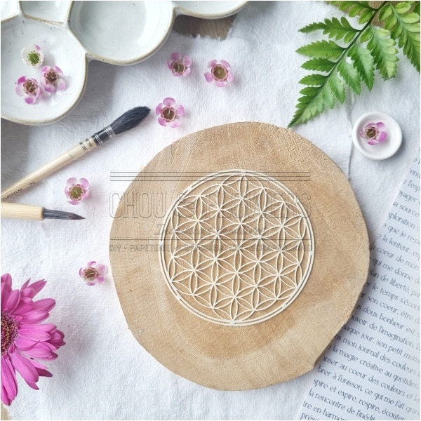 Chou & Flowers- Pochoir FLEURS DE VIE - VIBRATIONS