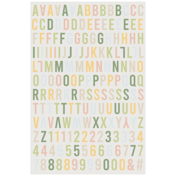 Ha.Pi Little Fox - Stickers en relief Alphabet - BANDE ORIGINALE, FACE A