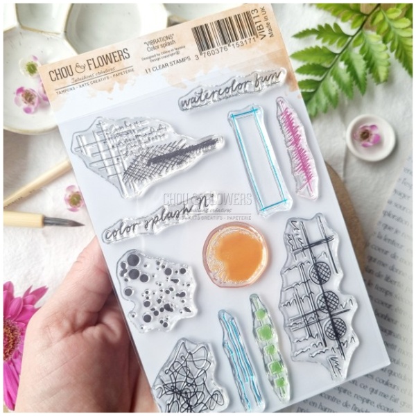 Chou & Flowers - Tampons clear COLOR SPLASH - VIBRATIONS
