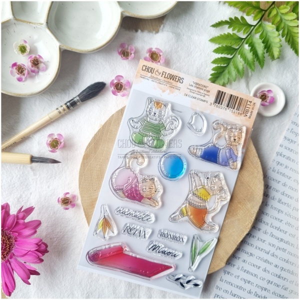Chou & Flowers - Tampons clear LES CHATONS YOGA - VIBRATIONS – Image 5