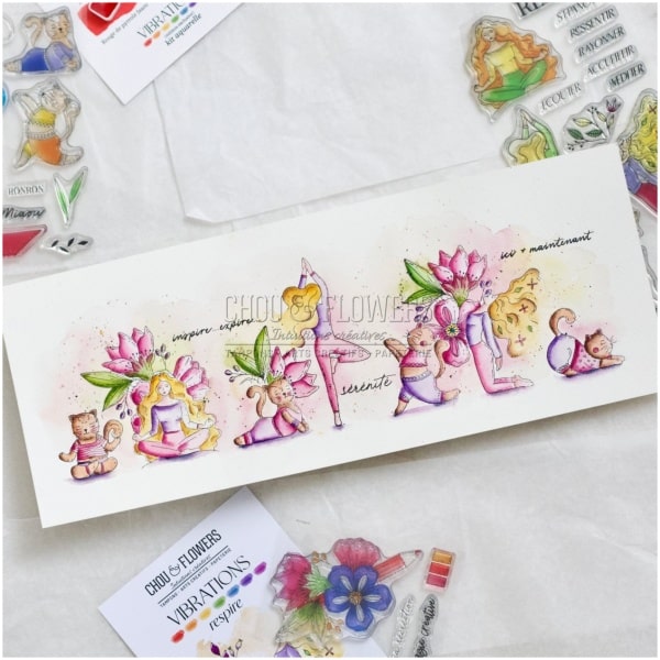 Chou & Flowers - Tampons clear LES CHATONS YOGA - VIBRATIONS – Image 4