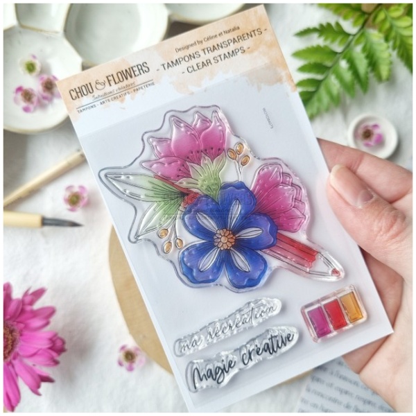 Chou & Flowers - Tampon Clear CRAYON FLEURI - VIBRATIONS