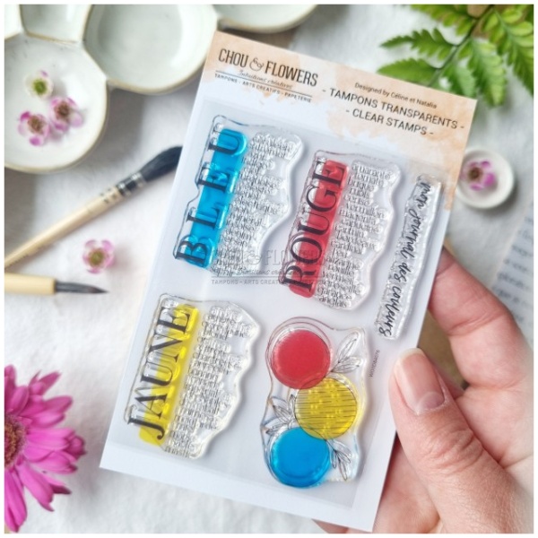 Chou & Flowers - Tampon Clear JAUNE BLEU ROUGE - VIBRATIONS