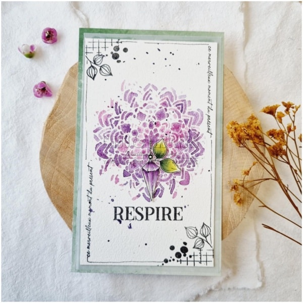 Chou & Flowers- Pochoir FLEUR MANDALA 2 - VIBRATIONS – Image 6