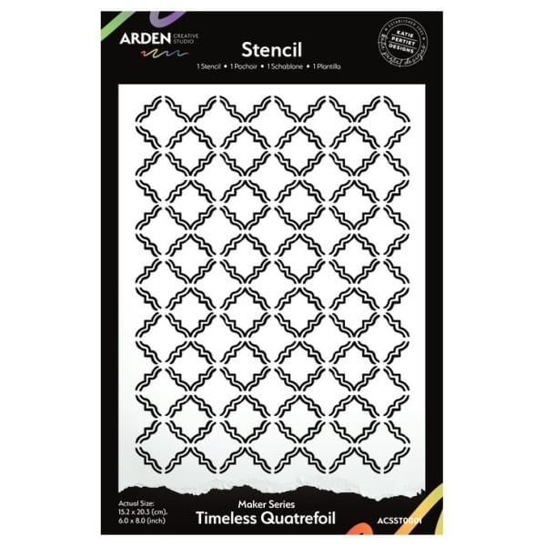 Arden Creative Studio - Pochoir TIMELESS QUATREFOIL - Katie Pertiet Design - Collection HIDDEN CREEK
