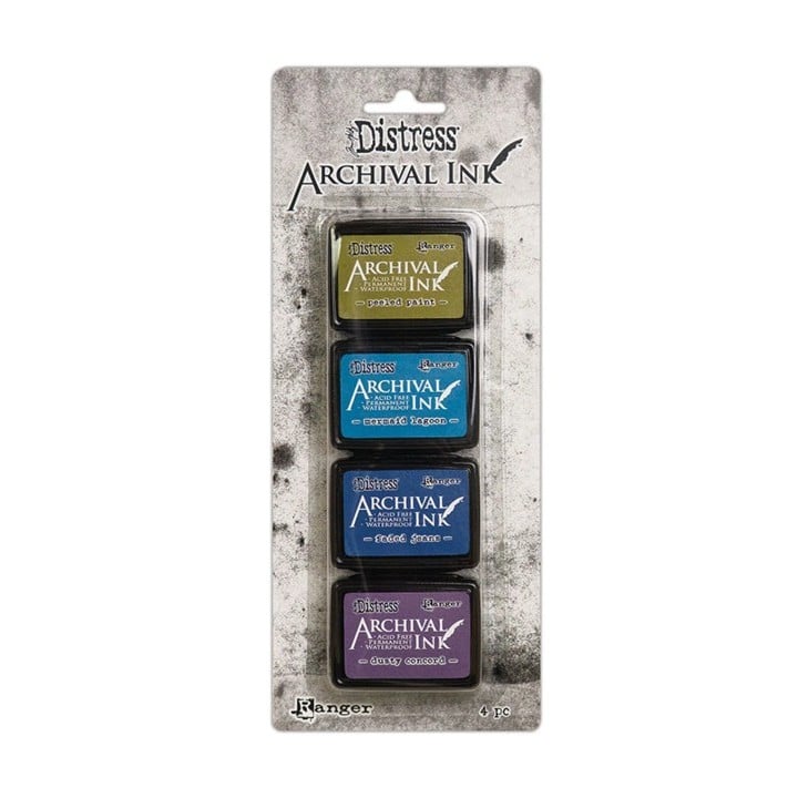 RANGER - Set 4 mini pads Encre Distress ARCHIVAL INK - KIT #2