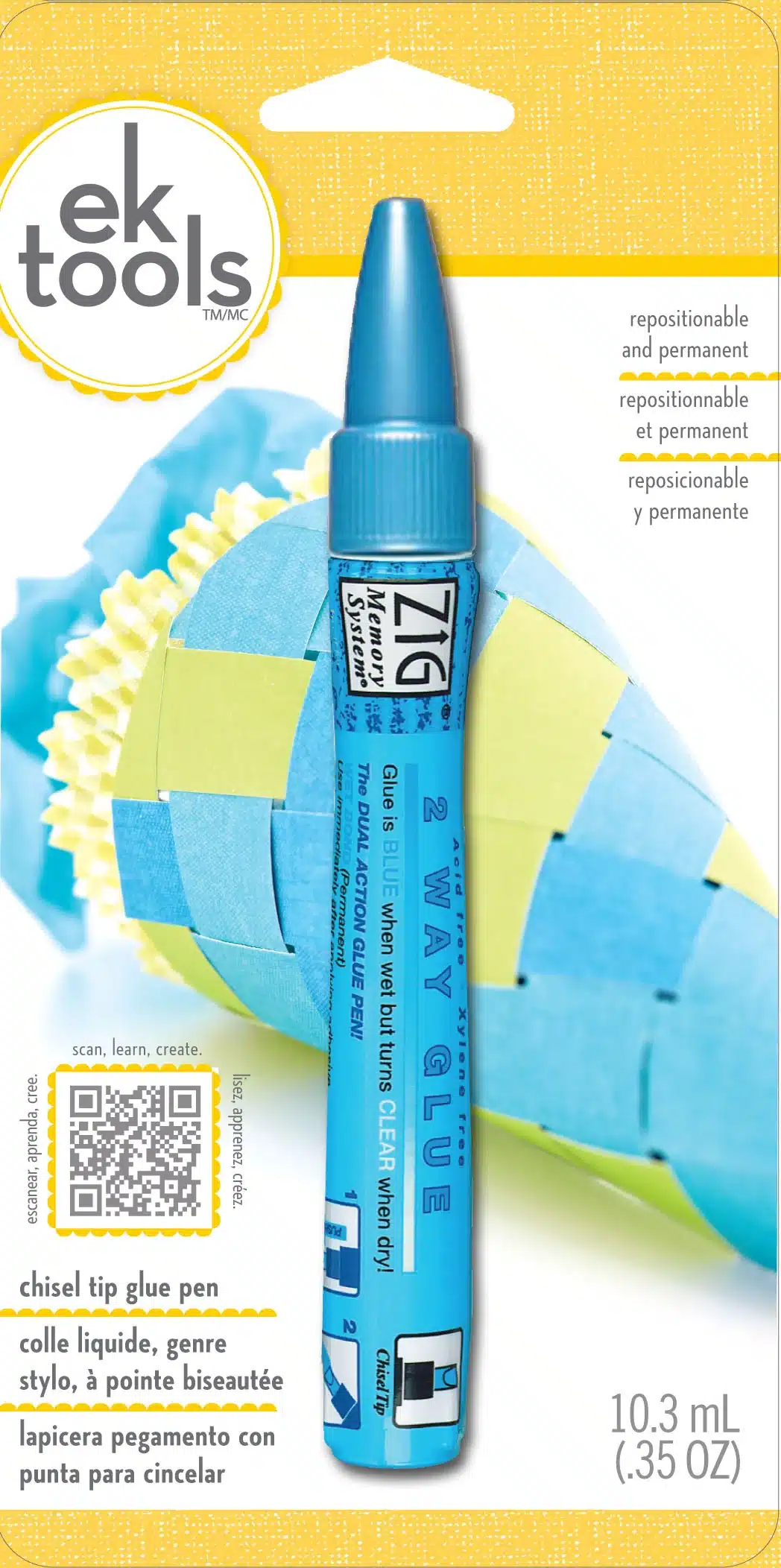 Feutre colle ZIG 2 WAY GLUE - Pointe biseautée