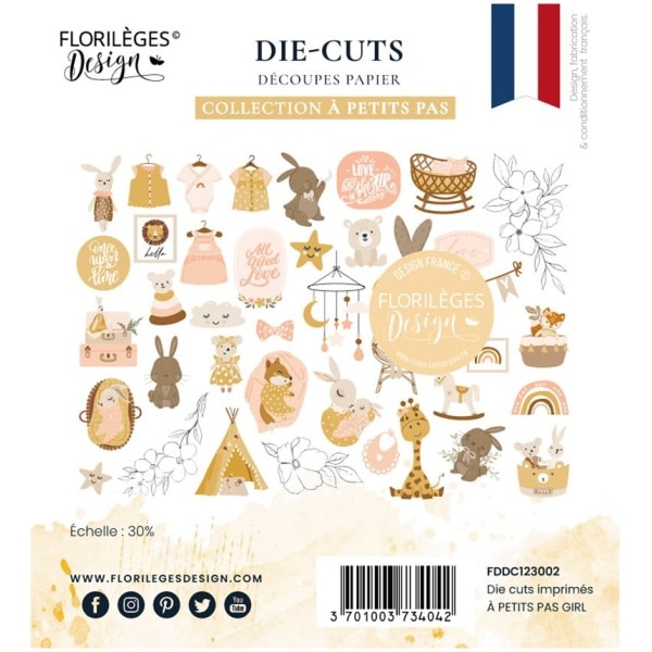 Florilèges Design - Die-Cuts imprimés À PETITS PAS - GIRL
