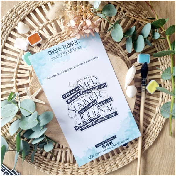 CHOU & FLOWERS - Die-cuts JOLIES PHRASES SUD - RÊVE AZUR – Image 3