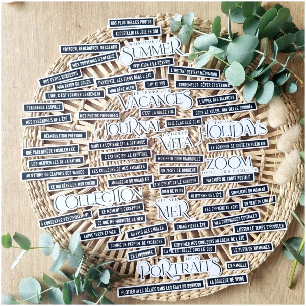 CHOU & FLOWERS - Die-cuts JOLIES PHRASES SUD - RÊVE AZUR – Image 2