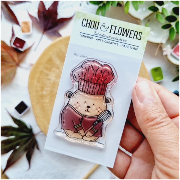 Chou & Flowers - Tampon clear DOUDOU CUISINIER - L'ORÉE DES BOIS – Image 2