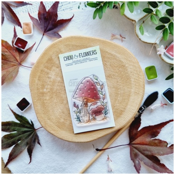Chou & Flowers - Tampon clear MINI CHAMPIGNONS - L'ORÉE DES BOIS