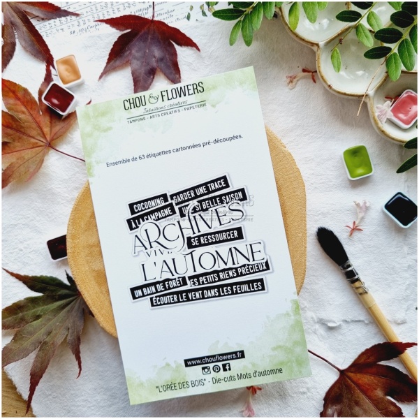 CHOU & FLOWERS - Die-cuts MOTS D'AUTOMNE - L'ORÉE DES BOIS – Image 2