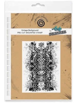 Cosmic Shimmer – Tampon en caoutchouc VINTAGE BACKGROUND – Andy Skinner