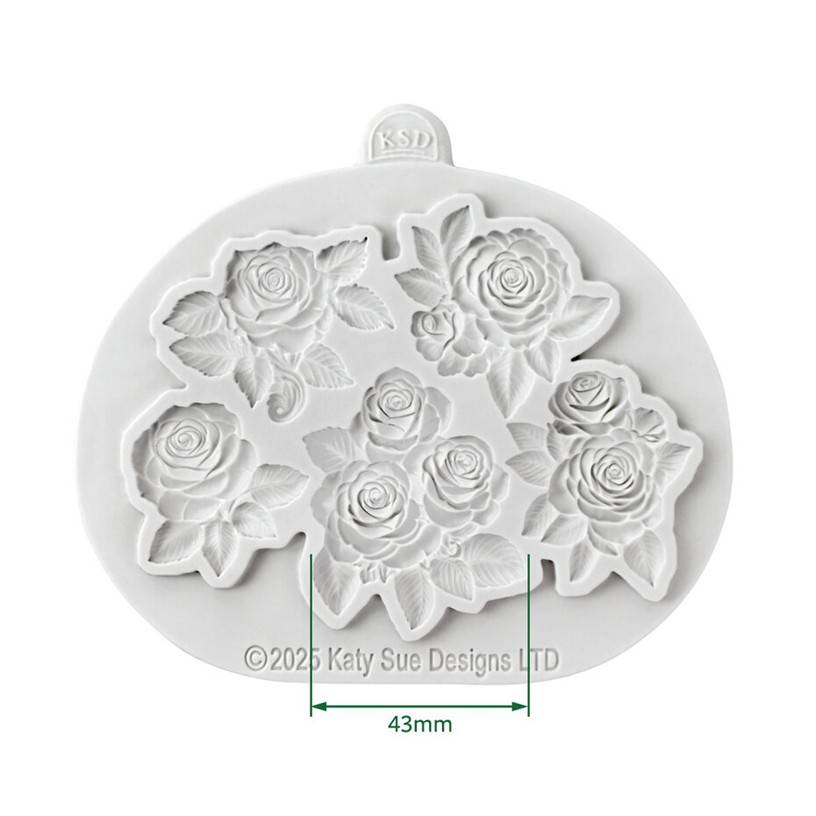 Cosmic Shimmer - Moule en silicone DECORATIVE ROSES - Katy Sue – Image 2