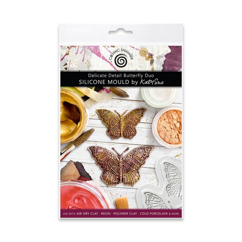 Cosmic Shimmer - Moule en silicone DELICATE DETAIL BUTTERFLY DUO - Katy Sue