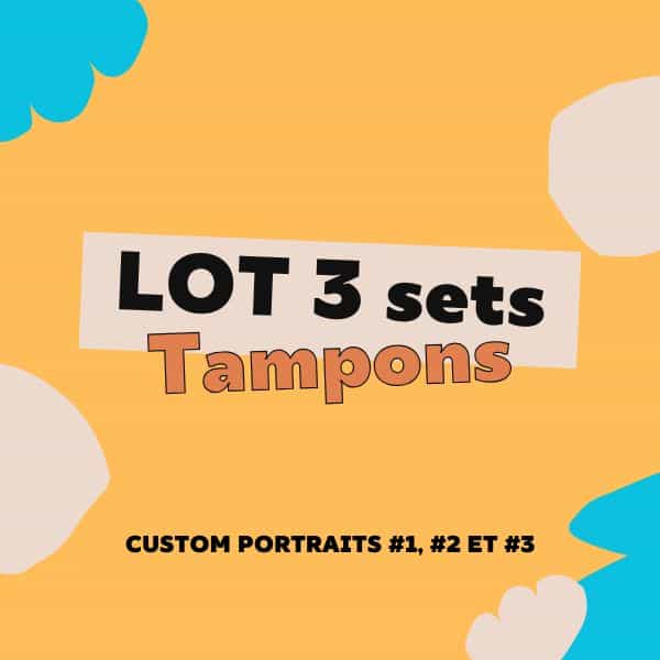 Josh Griffiths Studio - Beyond Stamping - LOT 3 Sets Tampons clear CUSTOM PORTRAIT #1, #2 et #3