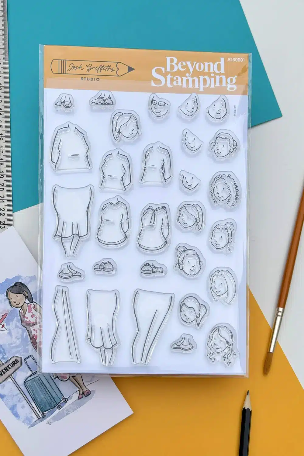 Josh Griffiths Studio - Beyond Stamping - LOT 3 Sets Tampons clear CUSTOM PORTRAIT #1, #2 et #3 – Image 2