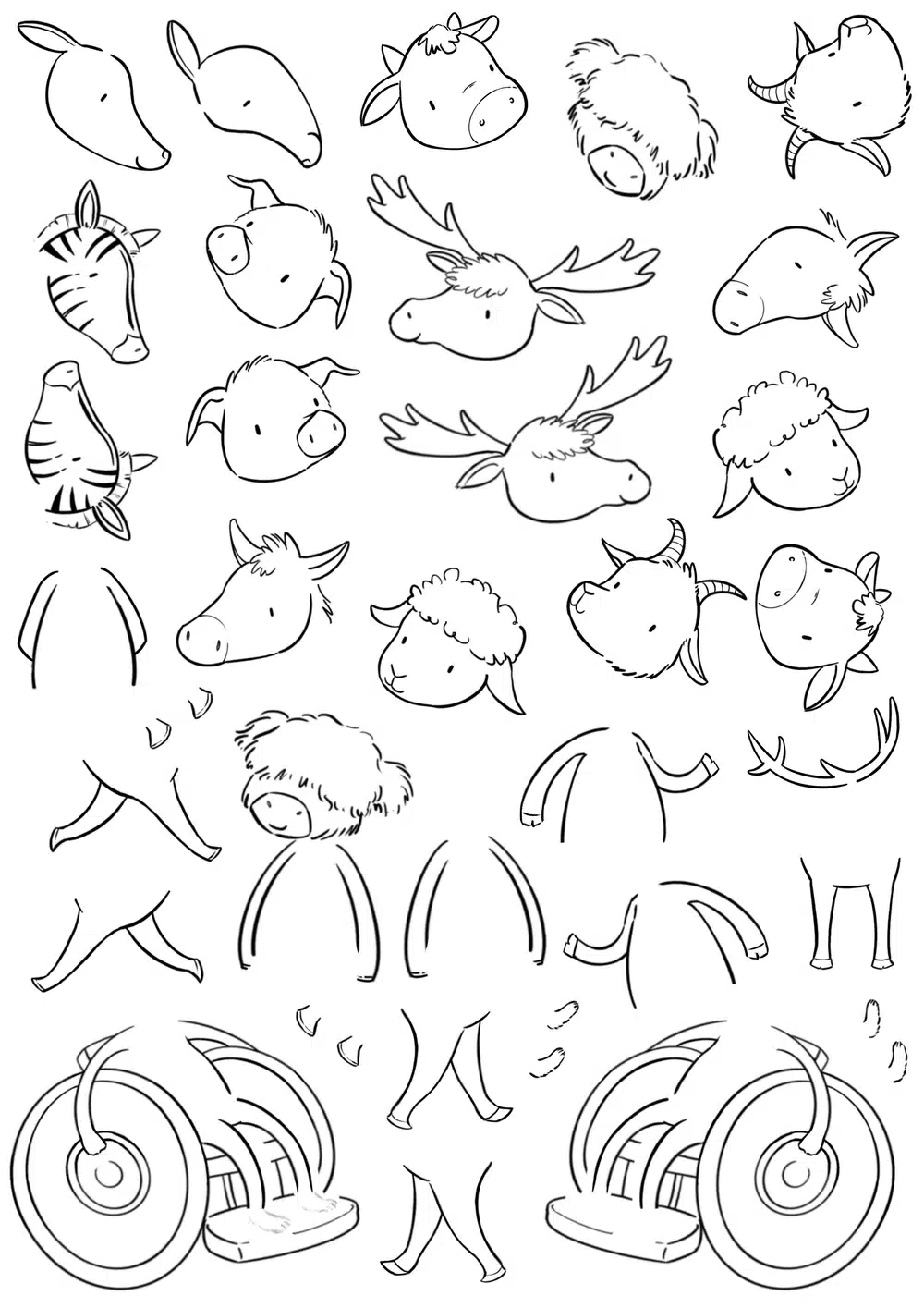 Josh Griffiths Studio - Beyond Stamping Style 2- Tampons clear UPRIGHT ANIMALS 2