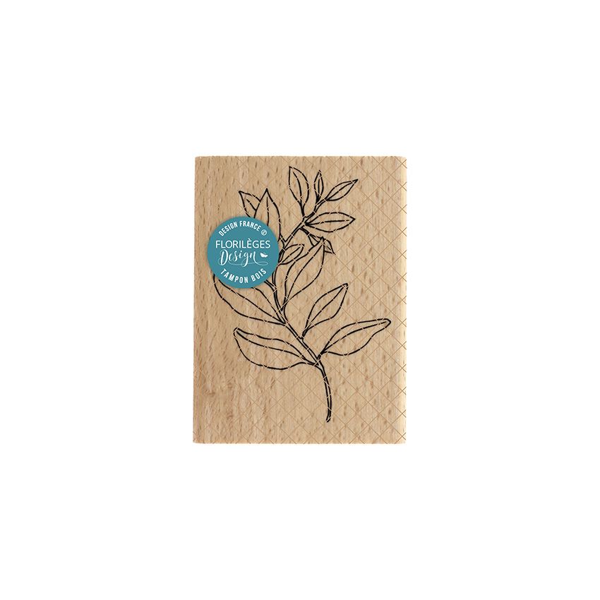 Tampon Bois Fleuri - Dimensions 7 X 10 Cm - Pour Scrapbooking Et Carterie - Collection La Vie En Rose